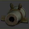 Antique Bronze Cannon Historical Military Weapon With Vintage Design And Rustic Finish