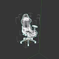 Modern Ergonomic Office Chair With Black And Blue Design Adjustable Backrest And Armrests