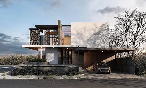 Modern single-family villa homestay building self-built house 3d model