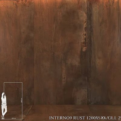 Rusty Brown Metal Wall Component With Textured Patina And Industrial Finish 3d model