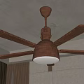 Modern Home Ceiling Air Conditioning Fan with Wooden Blades and Light