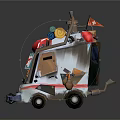 Unique Decorated Car With Red Dome Swiss Flag Open Door And Creative Design