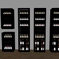 Modern Wine Cabinet Red Wine Cabinet Constant Temperature Red Wine Cabinet Seamless Embedded Red Wine Cabinet 3d model