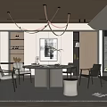 Modern Minotti Restaurant 3d model