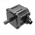 Industrial Electric Motor with Metal Housing Rotating Shaft and Cooling Fins for Machinery Use