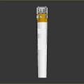 Transparent Cylindrical Device With Yellow Gray Top And White Tube Inside