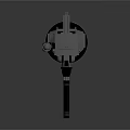 Mechanical Turret Device With Dual Barrels Rotating Base Control Panel And Red Light Indicator
