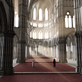 European-style Church Architecture Priest Church of Christ 3d model