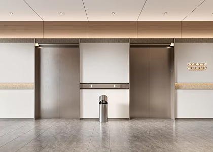 modern elevator hall elevator 3d model