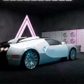 Luxury Black And White Sports Car With Streamlined Design And Aerodynamic Body