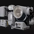 Various Industrial Electrical Control Devices With Metal Enclosures And Components