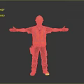Man In Yellow Hard Hat And Orange Safety Vest As Construction Worker With Arms Outstretched