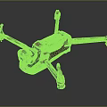 Advanced Quadcopter Drone Equipment With Rotors Camera And Landing Gear Structure