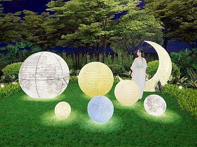 Moon lamp inflatable moon lamp landscape sketch landscape lamp atmosphere lamp star lamp moon ornament sculpture model