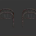 Two Rusted Metal Bed Frames Featuring Vintage Industrial Style For Bedroom Furniture