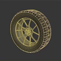 Car Modern Silver Alloy Wheel With Spokes And Black Tire Design Details