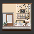 Cozy Cafe Interior Design With Brick Wall Wooden Floor Tables Chairs And Hanging Lights