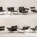 Modern Black Leisure Chairs With Sleek Metal Frames And Various Contemporary Designs