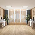 Yaan Women and Children Hospital Medical Aesthetic Center Interior With Reception Desk And Green Plants