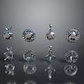 Stylish Fashionable Earrings With Various Designs And Metal Accents For Accessories
