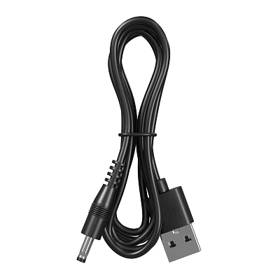 Black USB Charging Data Cable For Mobile Phones And Digital Devices 3d model