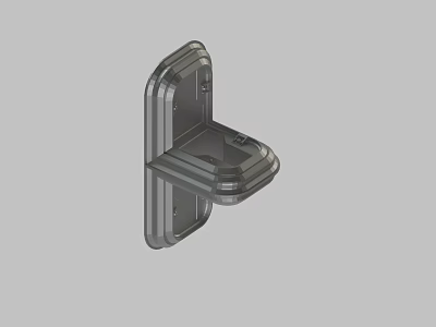 Wall Mounted Metal Bracket Holder With Smooth Surface And Durable Build 3d model