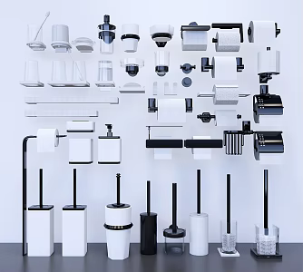 Modern bathroom small hardware supplies 3d model