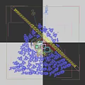 Aerial Planning of Commercial Complex With Blue Roof Buildings Parking Lots and Green Surroundings