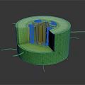 Plant Cell Structure with Detailed Internal Components and Green Cell Wall 3d model
