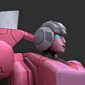 Pink Robot Electric Toy With Gray Head And Blue Eyes Design