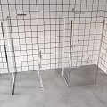 Modern Shower Sauna Interior Design With Glass Enclosures White Tile Walls And Gray Floor