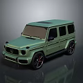 Luxury Green Off Road SUV with Bold Design Black Wheels and Red Brake Calipers
