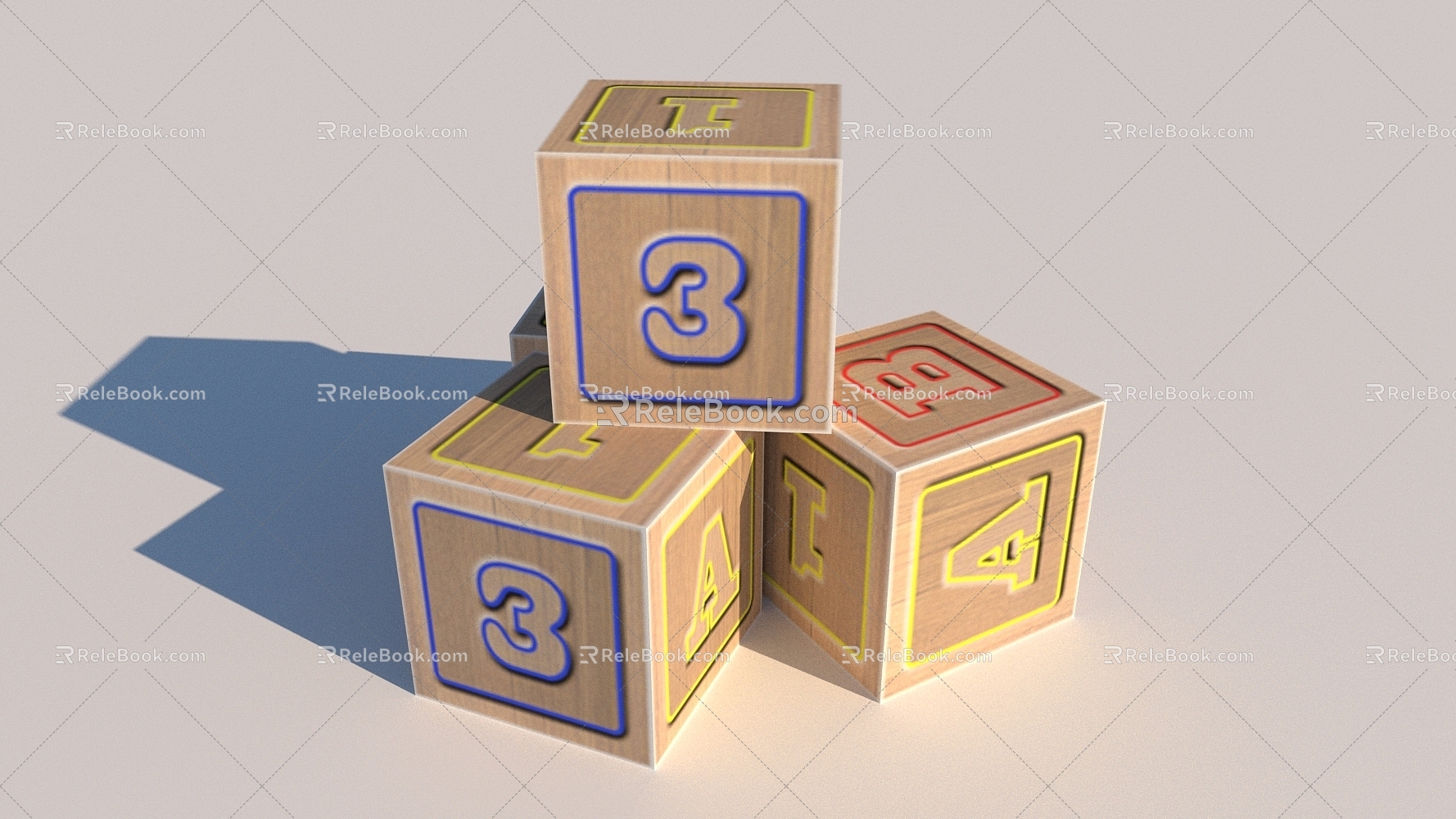 Children's intelligence letter toy 3d model