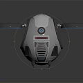 Advanced Space Exploration Drone With Metallic Body Dual Propellers And Blue Lights
