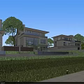 Modern Detached Villa With Swimming Pool Large Glass Windows And Tree Surroundings
