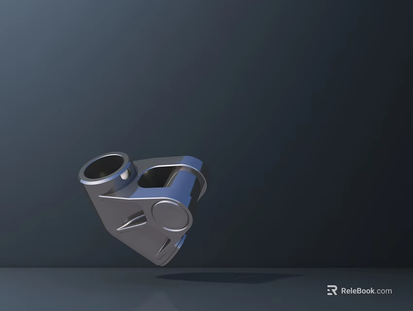 Public Facility Metal Component With Geometric Design And Circular Holes Structure 3d model