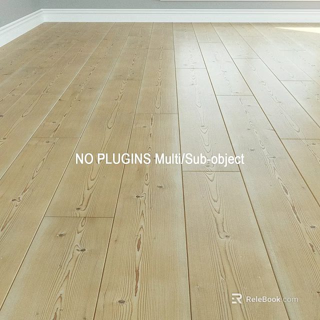 Light Colored Wooden Floor Planks With Natural Wood Grain And Smooth Surface 3d model 