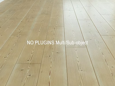 Light Colored Wooden Floor Planks With Natural Wood Grain And Smooth Surface 3d model