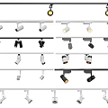 Modern Track Mounted Downlights And Spotlights With Various Designs And Colors