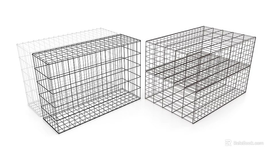 Metal Wire Storage Baskets With Multi Layer Open Design For Closet Organization 3d model 