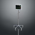 Medical Monitor on Wheeled Stand for Patient Vital Sign Monitoring in Clinical Settings