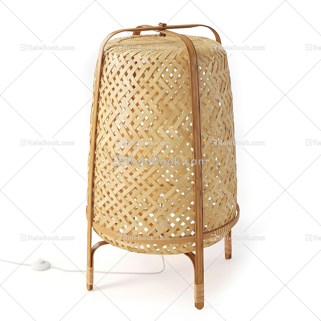 Southeast Asia Table Lamp Bamboo Table Lamp 3d model