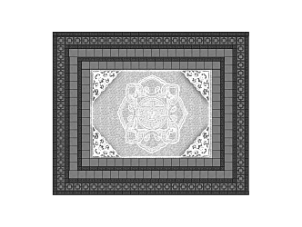 New Chinese-style Floor Tile Ground Paving 3d model