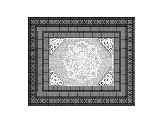 New Chinese-style Floor Tile Ground Paving 3d model