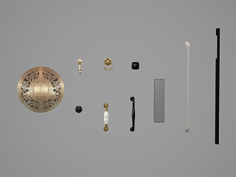 Classical hardware handle 3d model