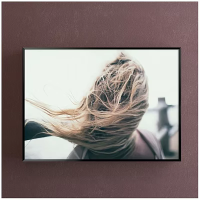 Modern figure painting simple gray figure decorative painting 3d model