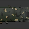 Green Camouflage Military Off Road Medical Vehicle With Red Cross Markings