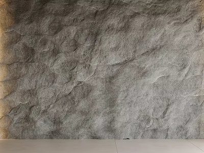 Gray Rock Texture Background Wall With Natural Rough Surface For Interior Decor 3d model
