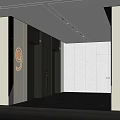 Modern Elevator Lobby With Floor Number 9 Sleek Walls And Polished Floors