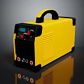 Yellow Welding Machine With Black Handle And Control Panel Features Digital